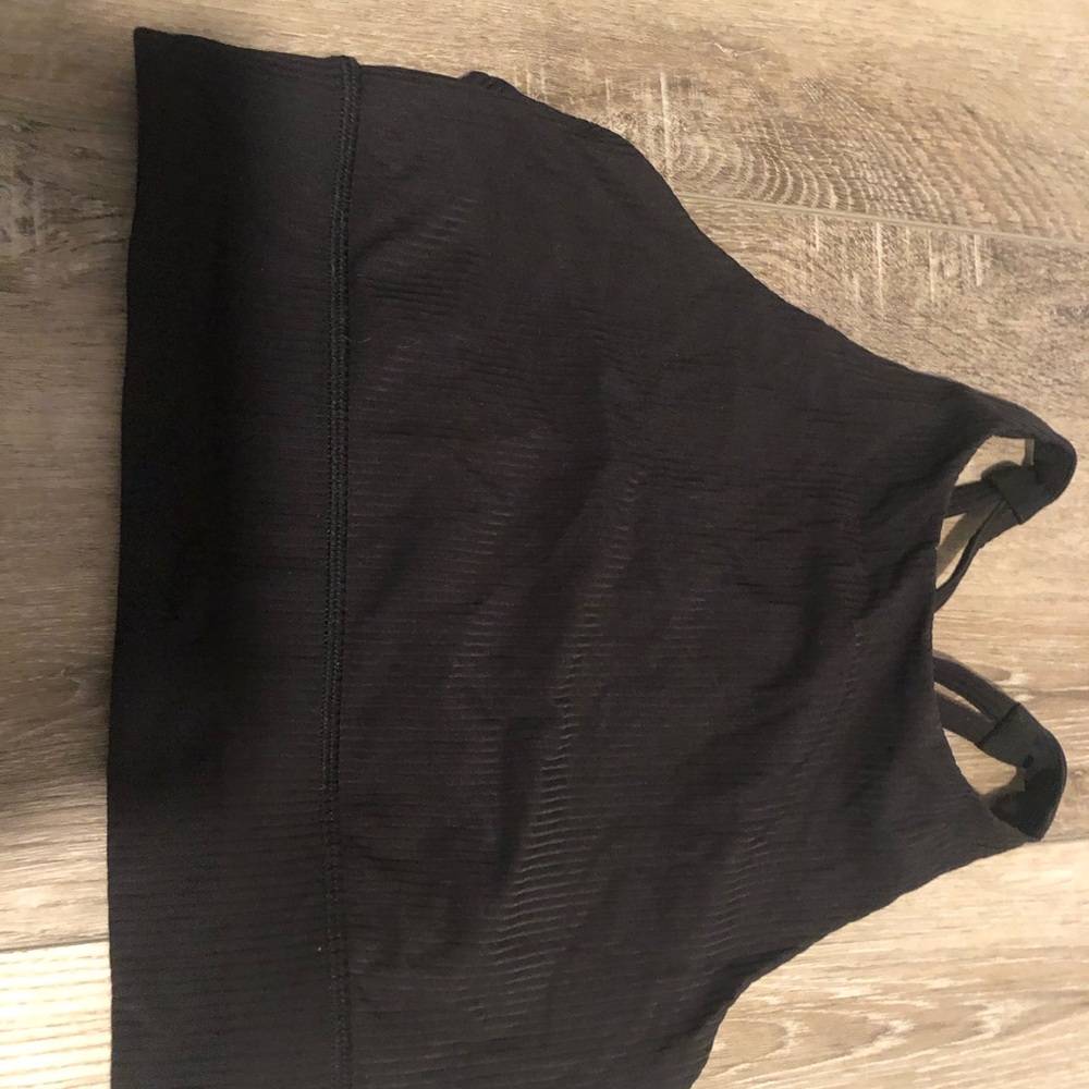 Black Ribbed Lululemon Bra